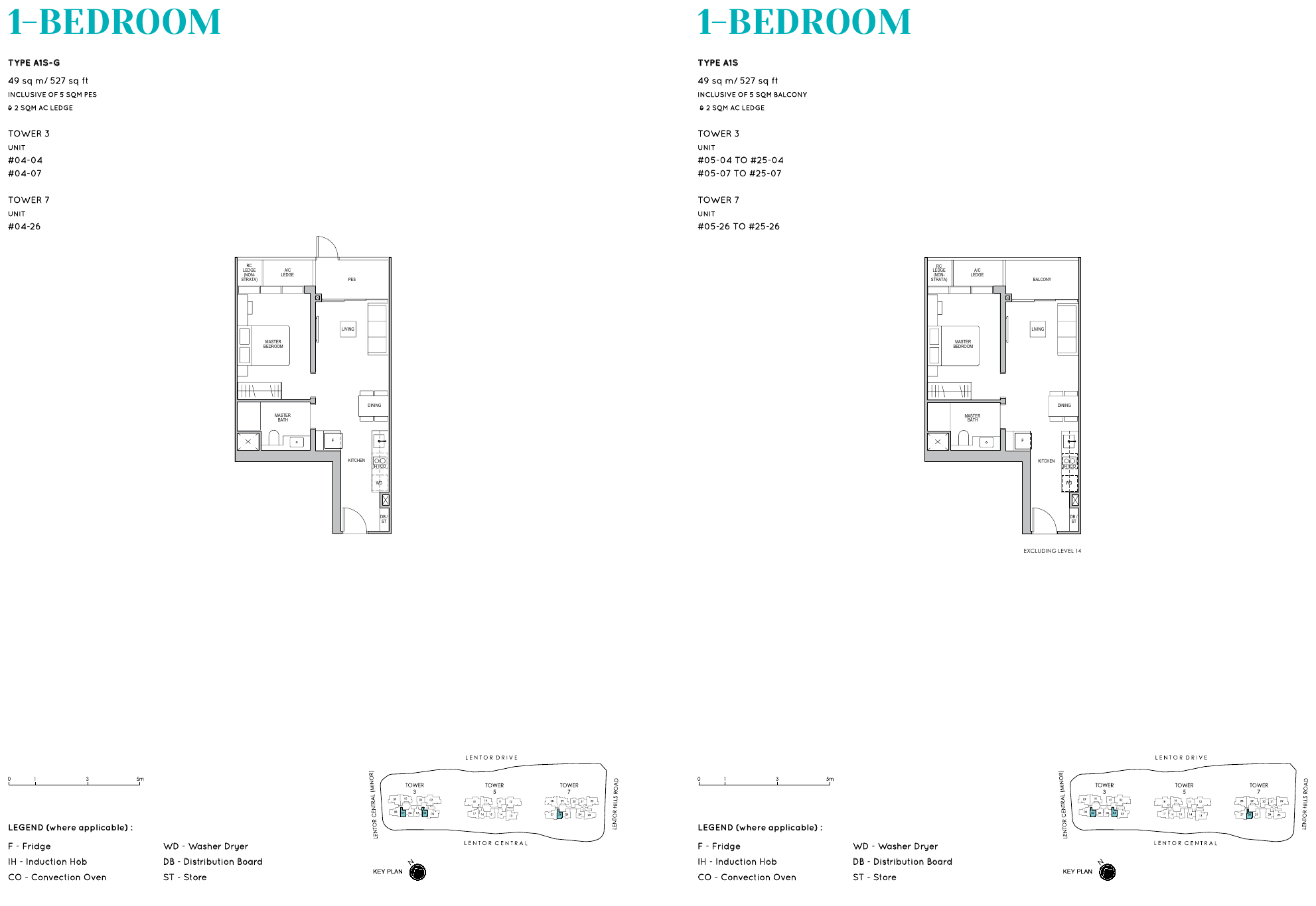 1 Bedroom Type A1S floor plan