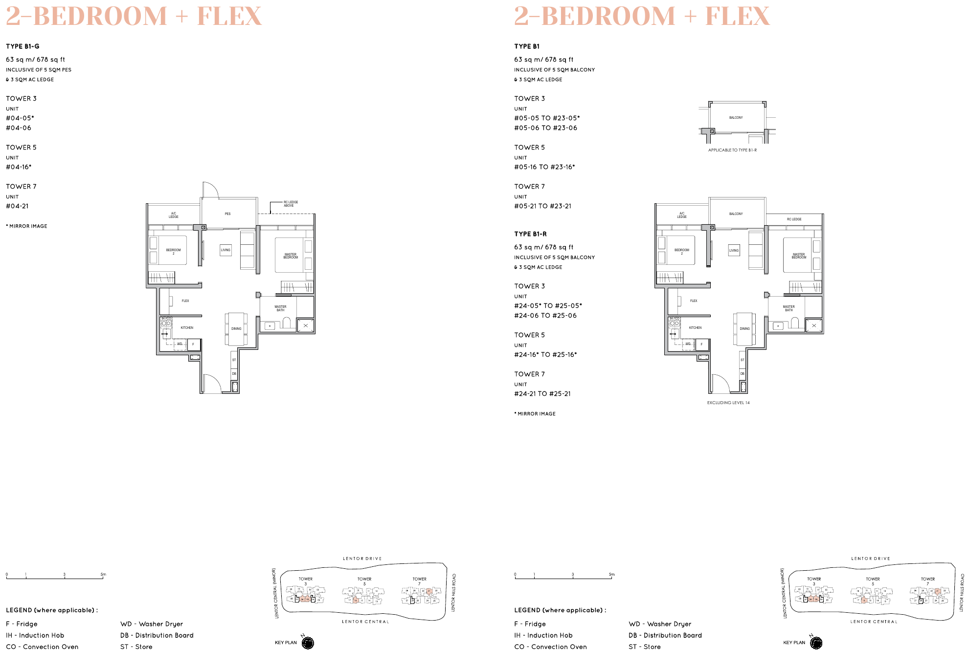 2 Bedroom + Flex Type B1 floor plan